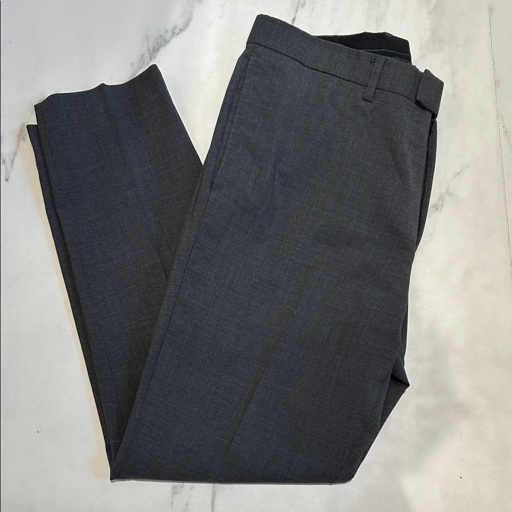 Tapered Fit Wool Pants in Charcoal Gray by Banana Republic